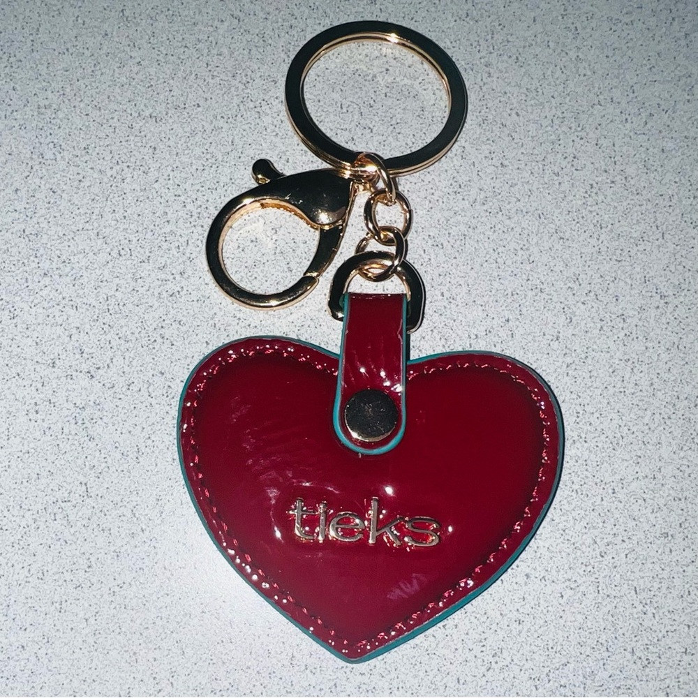Tieks Ruby Heart Keychain - Picture 2 of 2